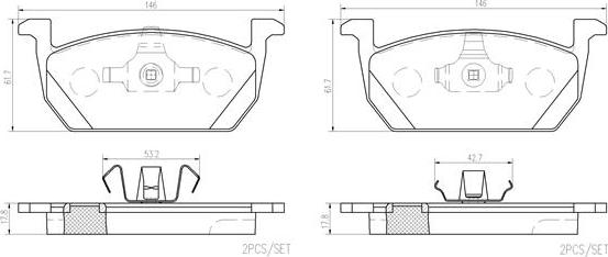 Brembo P85167N - Гальмівні колодки, дискові гальма avtolavka.club