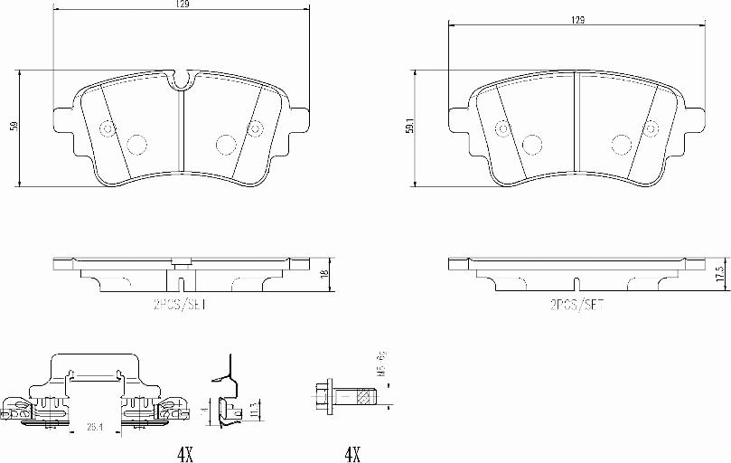 Brembo P85185N - Гальмівні колодки, дискові гальма avtolavka.club