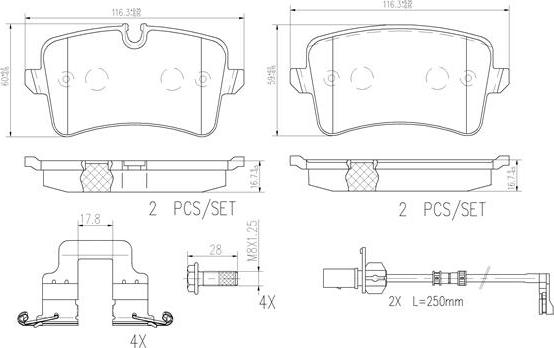 Brembo P85120N - Гальмівні колодки, дискові гальма avtolavka.club