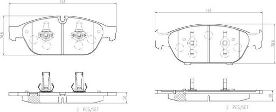 Brembo P85127N - Гальмівні колодки, дискові гальма avtolavka.club