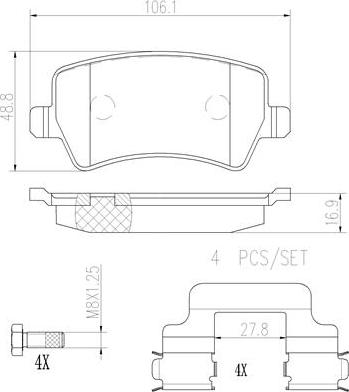 Brembo P86021N - Гальмівні колодки, дискові гальма avtolavka.club