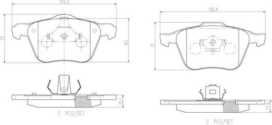 Brembo P86022N - Гальмівні колодки, дискові гальма avtolavka.club