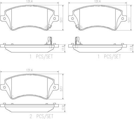 Brembo P83064N - Гальмівні колодки, дискові гальма avtolavka.club