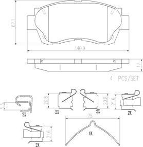 Brembo P83027N - Гальмівні колодки, дискові гальма avtolavka.club