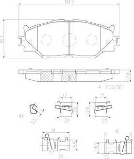 Brembo P83074N - Гальмівні колодки, дискові гальма avtolavka.club