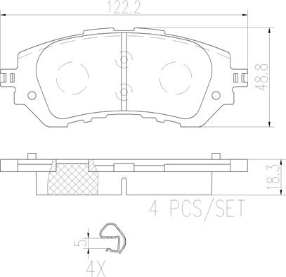 Brembo P 83 165 - Гальмівні колодки, дискові гальма avtolavka.club