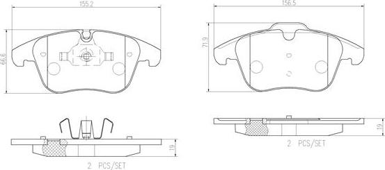 Brembo P36022N - Гальмівні колодки, дискові гальма avtolavka.club