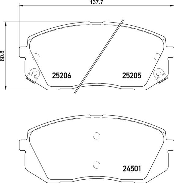 Brembo P 30 093E - Гальмівні колодки, дискові гальма avtolavka.club