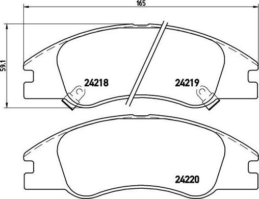 Brembo P 30 042 - Гальмівні колодки, дискові гальма avtolavka.club