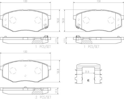 Brembo P30055N - Гальмівні колодки, дискові гальма avtolavka.club