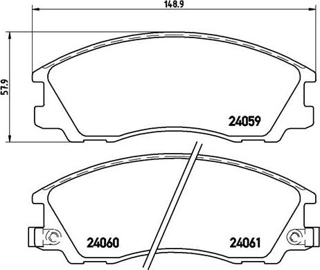 Brembo P 30 017 - Гальмівні колодки, дискові гальма avtolavka.club