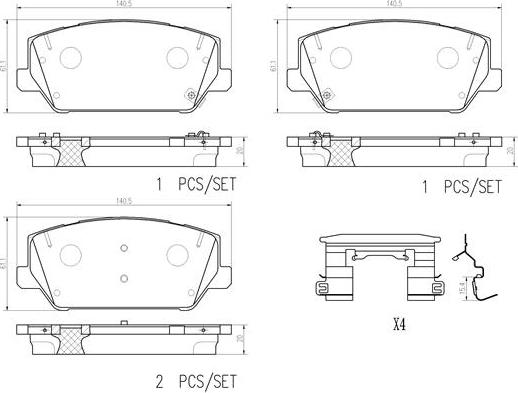 Brembo P30102N - Гальмівні колодки, дискові гальма avtolavka.club