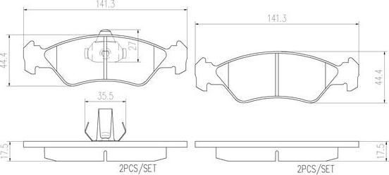 Brembo P24044N - Гальмівні колодки, дискові гальма avtolavka.club