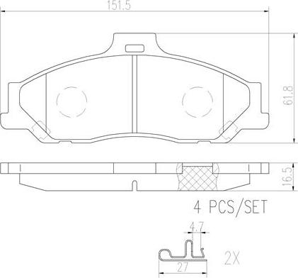 Brembo P24051N - Гальмівні колодки, дискові гальма avtolavka.club