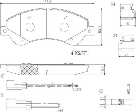 Brembo P24065N - Гальмівні колодки, дискові гальма avtolavka.club