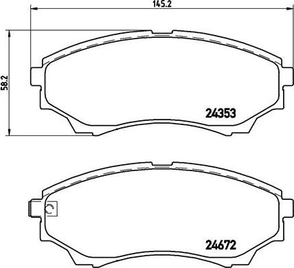 Brembo P 24 086 - Гальмівні колодки, дискові гальма avtolavka.club