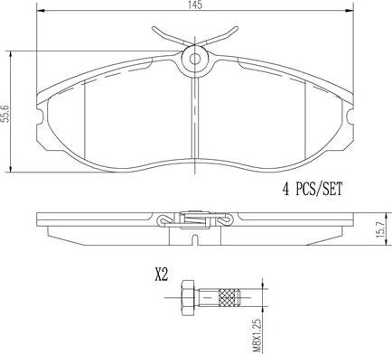 Brembo P24039N - Гальмівні колодки, дискові гальма avtolavka.club