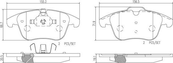 Brembo P24076N - Гальмівні колодки, дискові гальма avtolavka.club