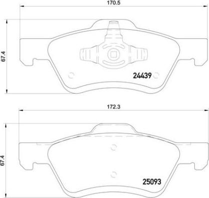 Brembo P 24 159 - Гальмівні колодки, дискові гальма avtolavka.club