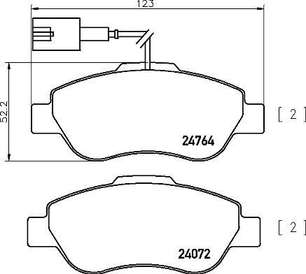 Brembo P 24 150 - Гальмівні колодки, дискові гальма avtolavka.club