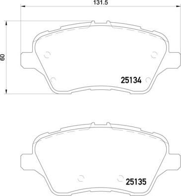 Brembo P 24 151 - Гальмівні колодки, дискові гальма avtolavka.club