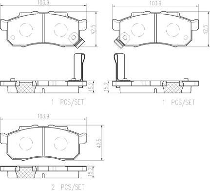 Brembo P 28 092 - Гальмівні колодки, дискові гальма avtolavka.club