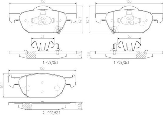 Brembo P28044N - Гальмівні колодки, дискові гальма avtolavka.club