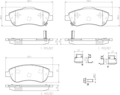 Brembo P28045N - Гальмівні колодки, дискові гальма avtolavka.club