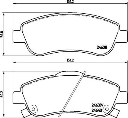 Brembo P 28 045X - Гальмівні колодки, дискові гальма avtolavka.club