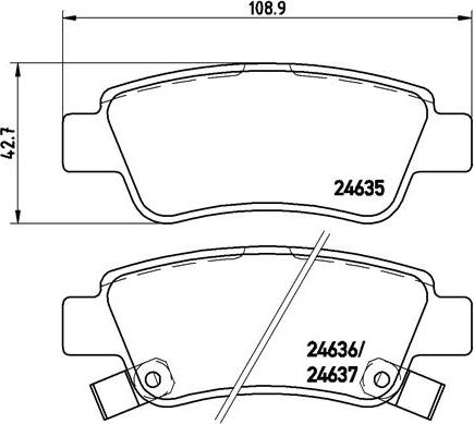 Brembo P28046N - Гальмівні колодки, дискові гальма avtolavka.club