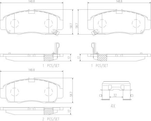 Brembo P28034N - Гальмівні колодки, дискові гальма avtolavka.club