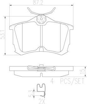 Brembo P28030N - Гальмівні колодки, дискові гальма avtolavka.club