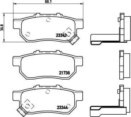 Brembo P 28 025 - Гальмівні колодки, дискові гальма avtolavka.club