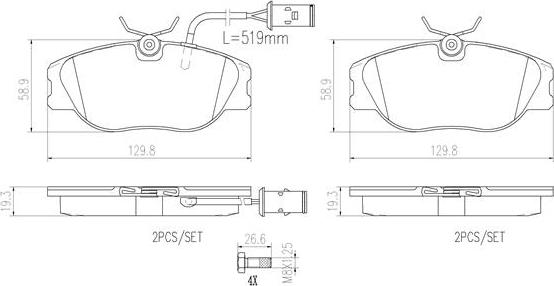 Brembo P23041N - Гальмівні колодки, дискові гальма avtolavka.club