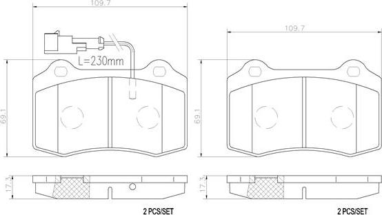 Brembo P23052N - Гальмівні колодки, дискові гальма avtolavka.club