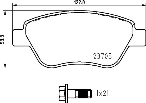 Brembo P 23 169 - Гальмівні колодки, дискові гальма avtolavka.club