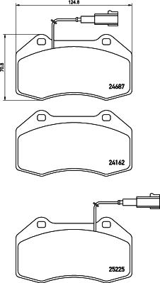 Brembo P 23 162 - Гальмівні колодки, дискові гальма avtolavka.club