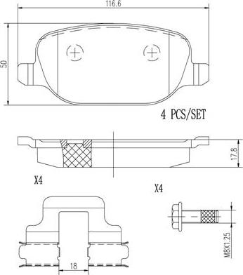 Brembo P23109N - Гальмівні колодки, дискові гальма avtolavka.club