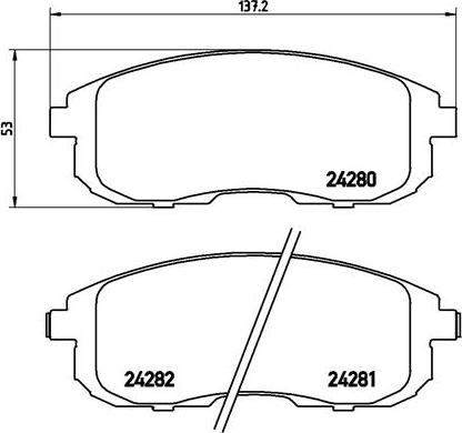 Brembo P 23 126 - Гальмівні колодки, дискові гальма avtolavka.club