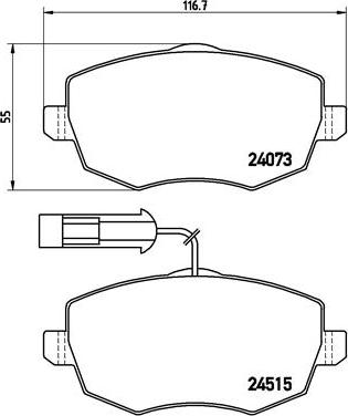 Brembo P 23 128 - Гальмівні колодки, дискові гальма avtolavka.club