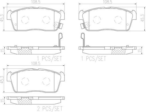 Brembo P79012N - Гальмівні колодки, дискові гальма avtolavka.club