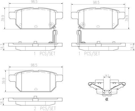 Brembo P79029N - Гальмівні колодки, дискові гальма avtolavka.club