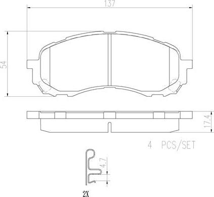 Brembo P78015N - Гальмівні колодки, дискові гальма avtolavka.club