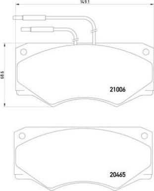 Brembo P A6 002 - Гальмівні колодки, дискові гальма avtolavka.club