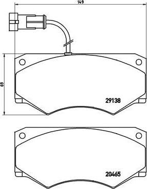 Brembo P A6 016 - Гальмівні колодки, дискові гальма avtolavka.club