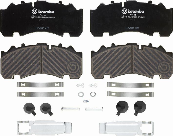 Brembo P A1 103 - Гальмівні колодки, дискові гальма avtolavka.club