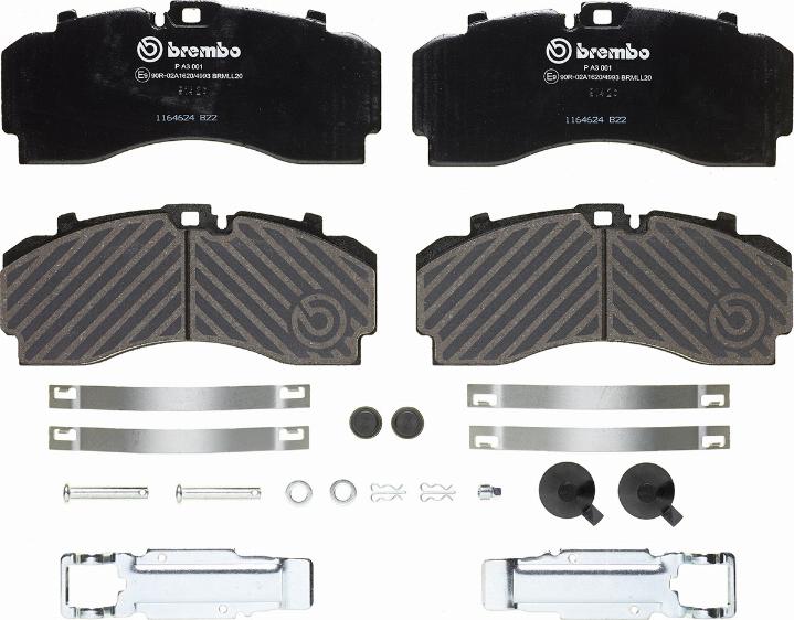 Brembo P A3 001 - Гальмівні колодки, дискові гальма avtolavka.club