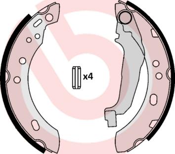 Brembo S 56 507 - Комплект гальм, барабанний механізм avtolavka.club