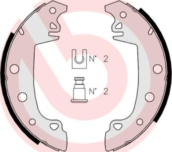 Brembo S 68 507 - Комплект гальм, барабанний механізм avtolavka.club