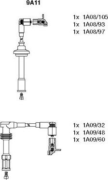 Bremi 9A11 - Комплект проводів запалювання avtolavka.club